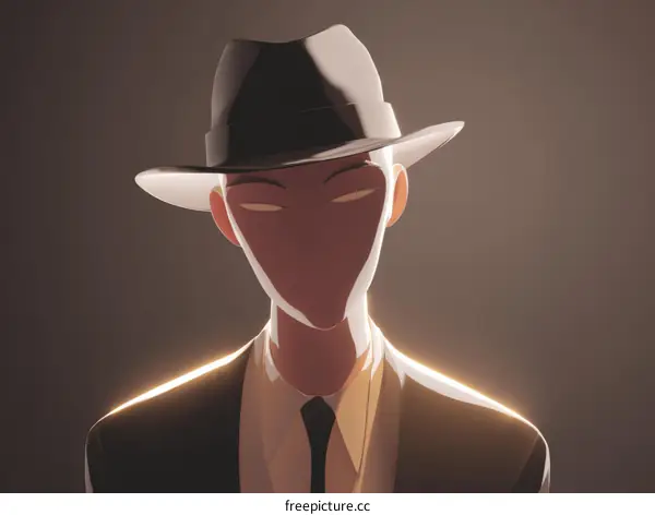 Mysterious Figure in a Fedora Hat