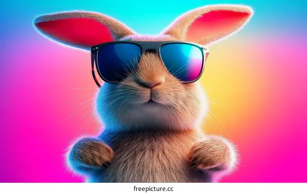 Cool Bunny with Stylish Sunglasses