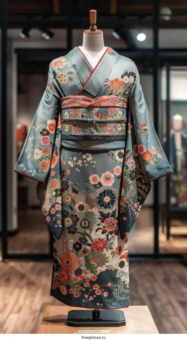 A kimono with a floral pattern
