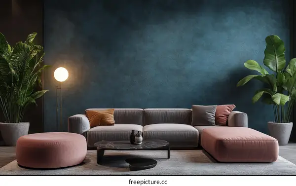 Modern Living Room Interior Design Illustration