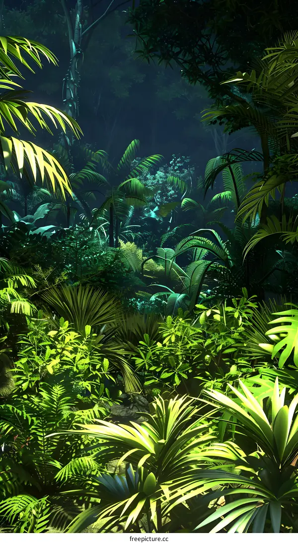 Tropical Rainforest Lush Green Plants