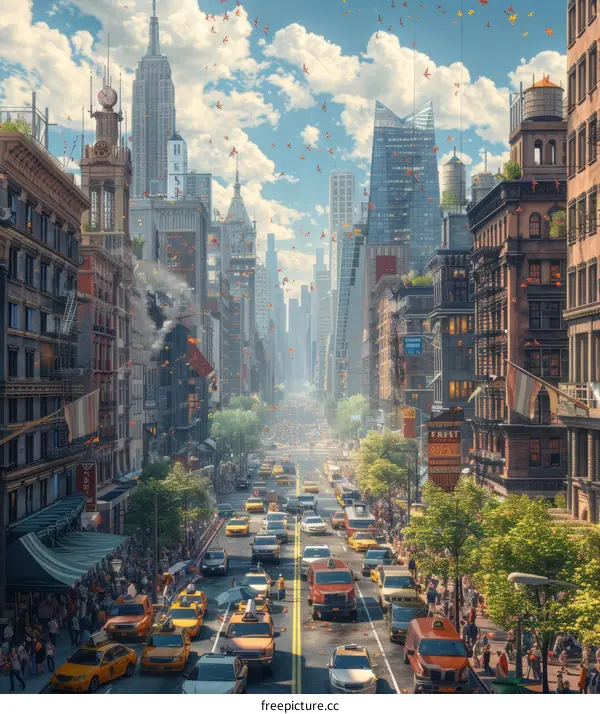 New York City Street Scene