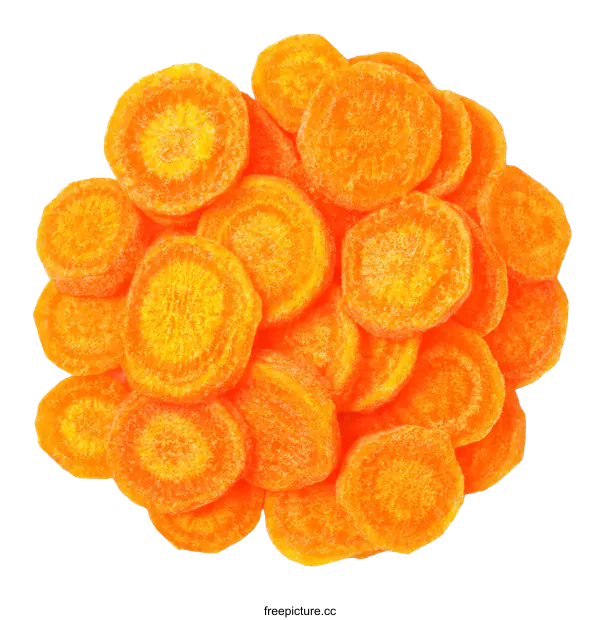 [Transparent Background PNG]Slices of Fresh Carrots
