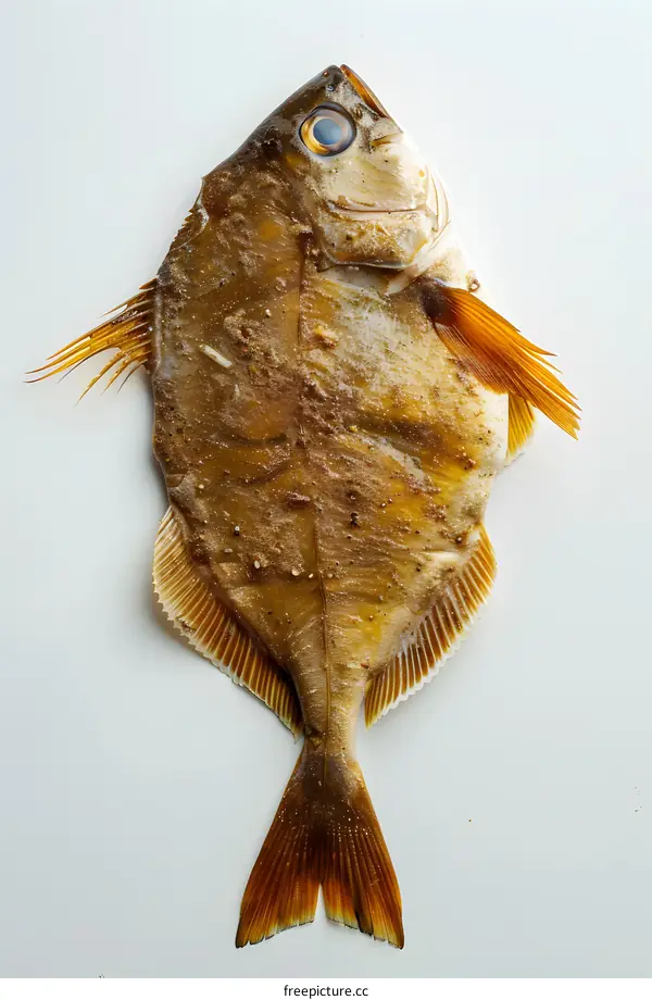 Dried Fish on White Background
