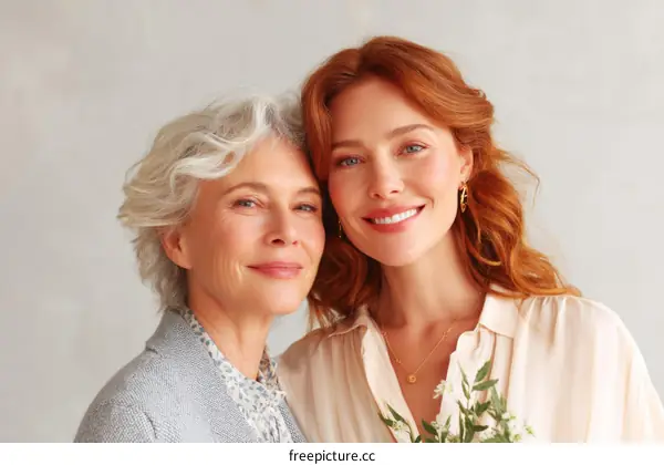 Portrait of Two Women Smiling Together