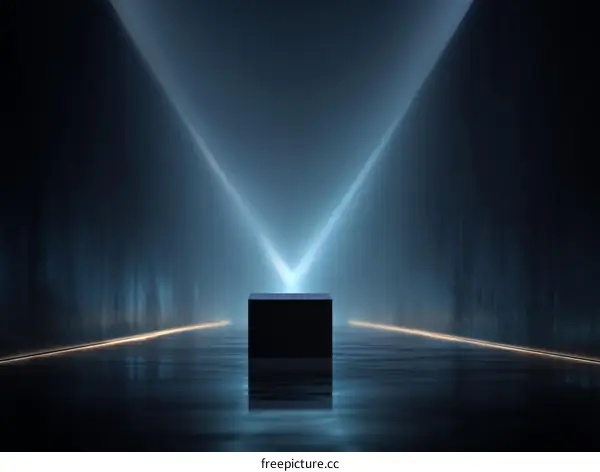 Abstract Product Showcase with Neon Light