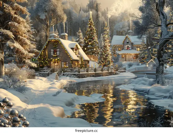 Snowy Village Christmas