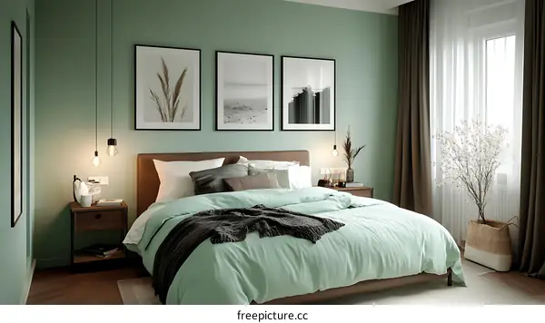 Modern Bedroom Interior Design Illustration