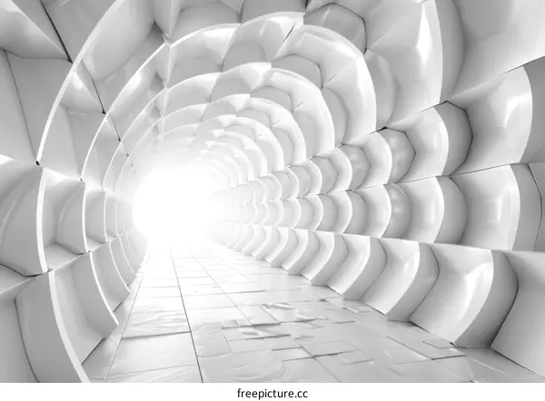 Futuristic Tunnel 3D Rendering