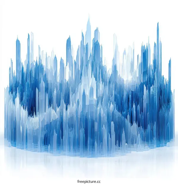 Frozen Metropolis Abstract Illustration