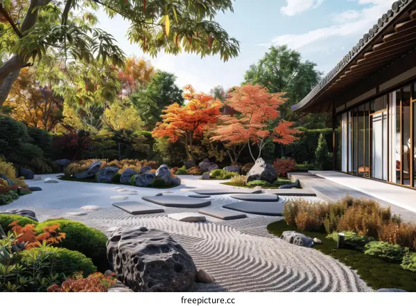 Japanese Zen Garden: A Tranquil Oasis of Stones and Sand