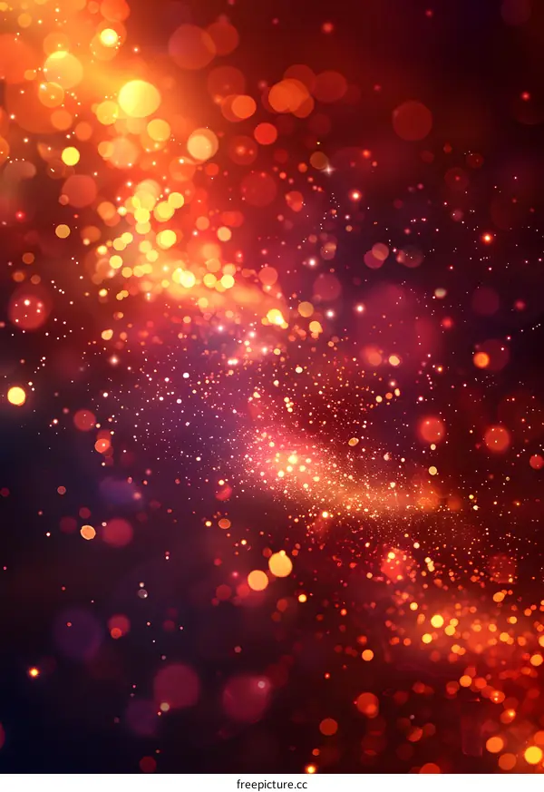 Red and pink dots of light