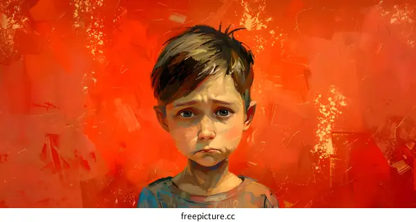 sad child portrait