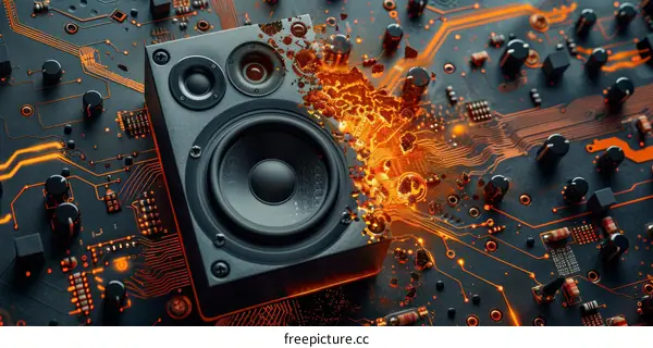 Circuit board with a speaker