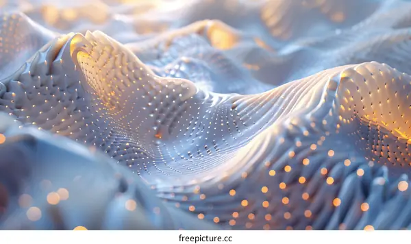 Organic 3D Fractal Mountains Illuminated