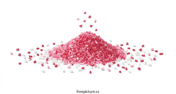 Colorful Heart Shaped Sprinkles Pile