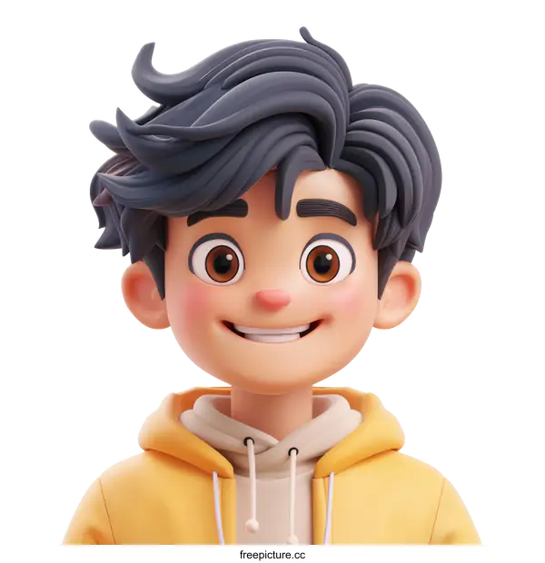 [Transparent Background PNG]3D Cartoon Young Man Character