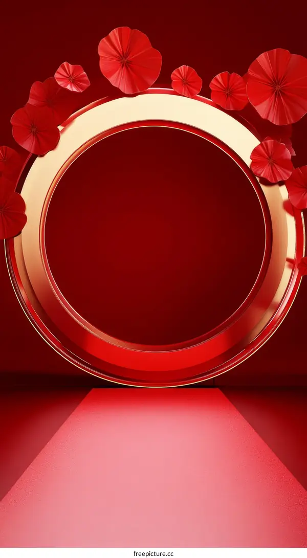 Elegant Red Circle Product Showcase