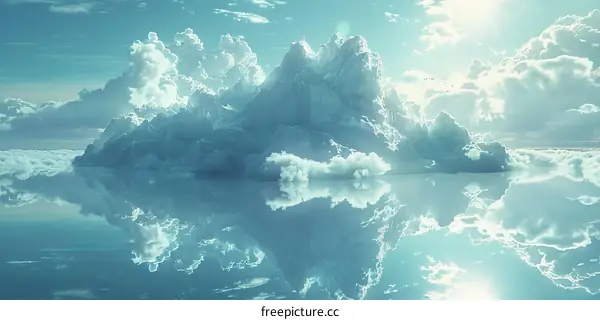 Fantasy Floating Ice in the Sky