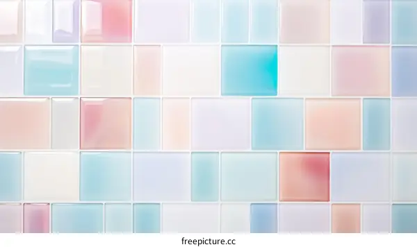 pastel color square glass mosaic tiles