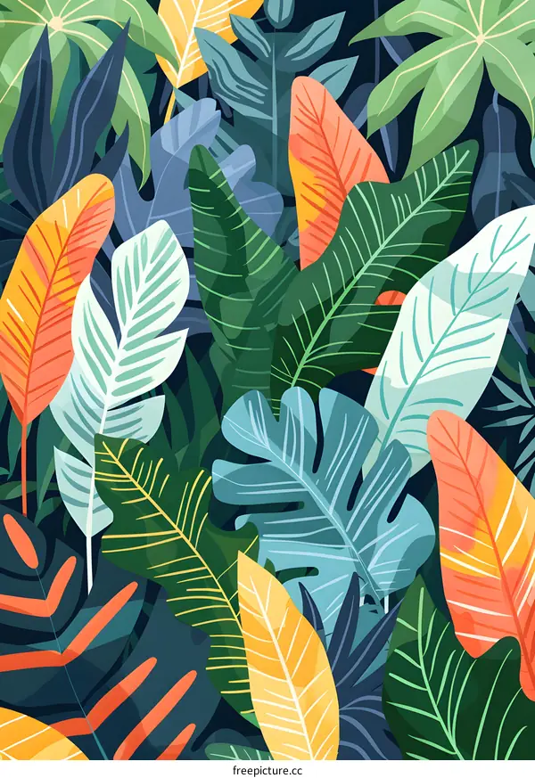 Tropical Leaves Illustration