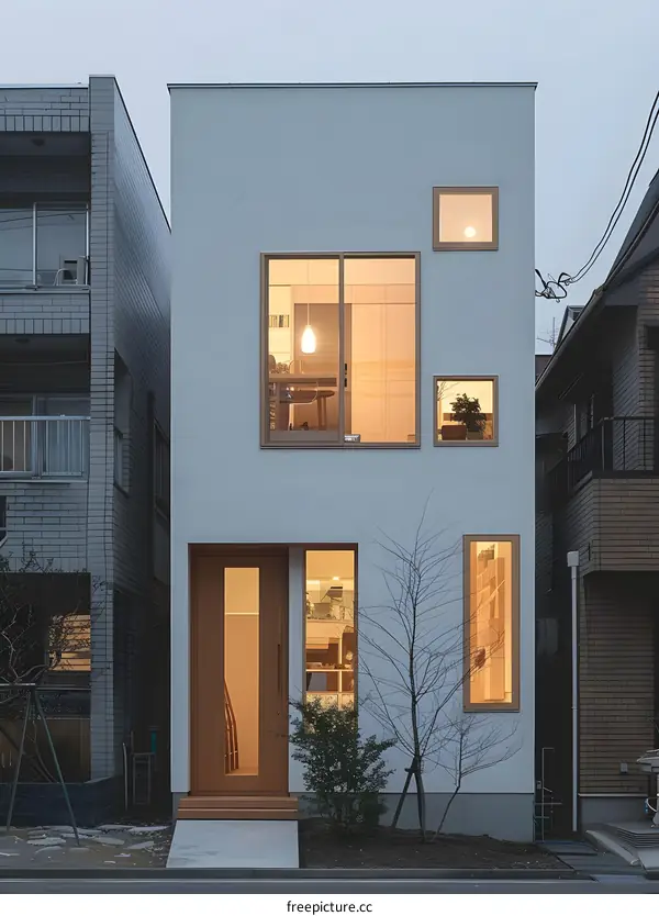 Minimalist Modern House Design With Large Windows