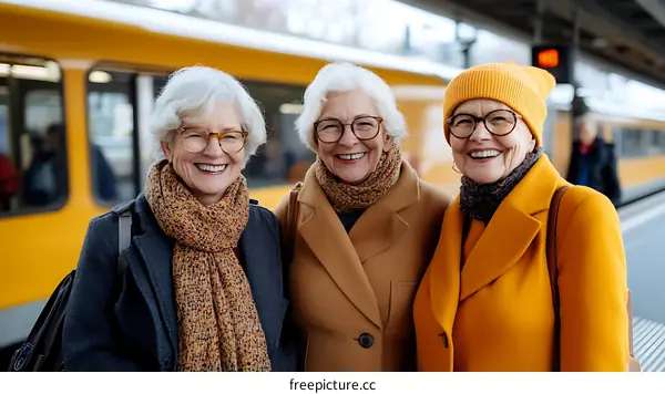 Three Senior Women Enjoying a Day Out