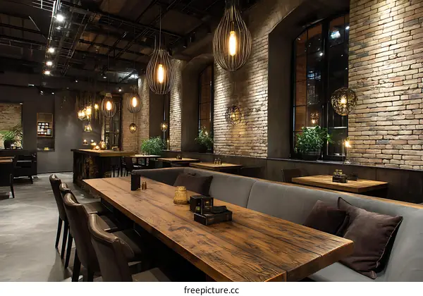 Rustic Industrial Restaurant Interior Design