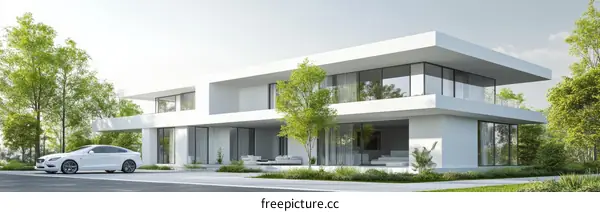 Modern White House Exterior Design