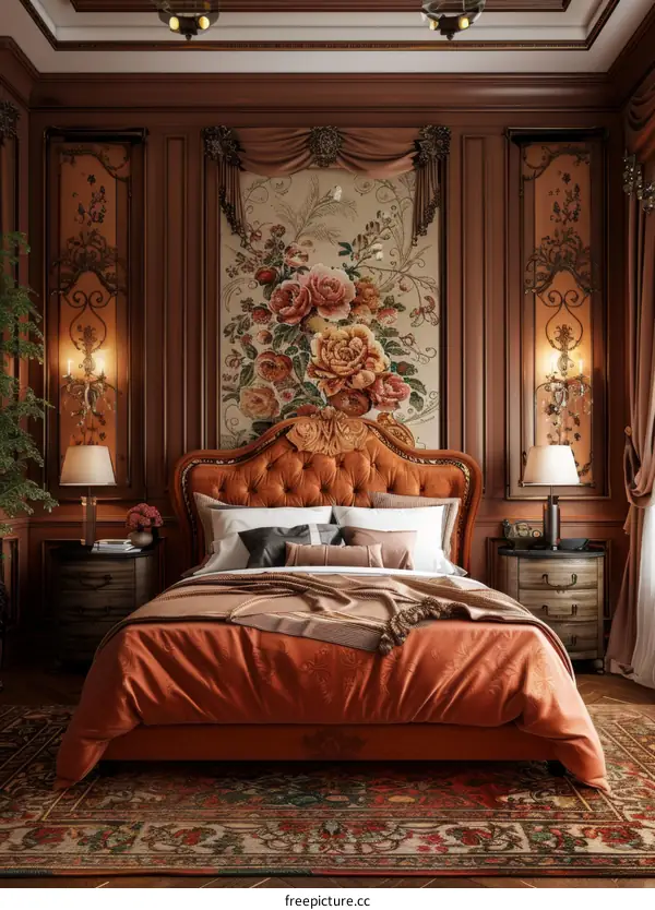 European classical bedroom bed