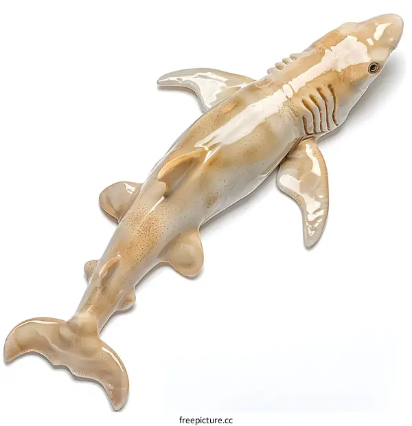 A ceramic sculpture of a shark