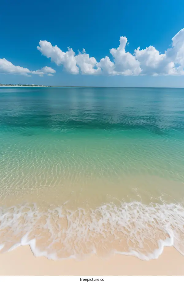 Beautiful beach with white sand and crystal clear water