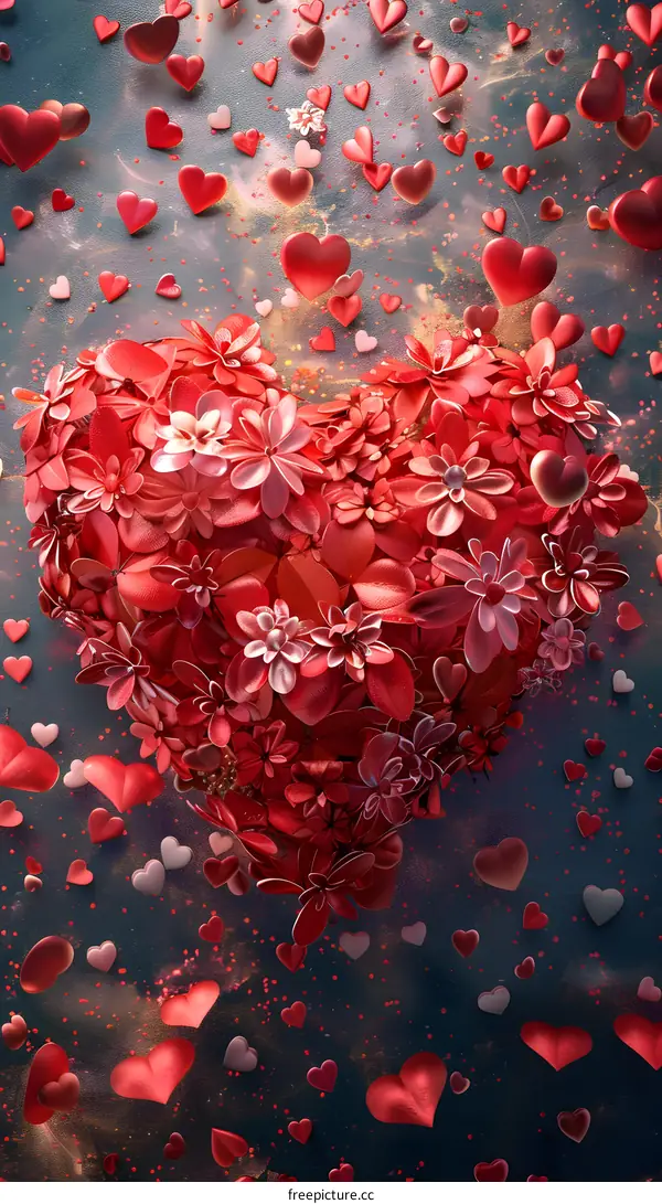 Love Heart Flowers Blossom