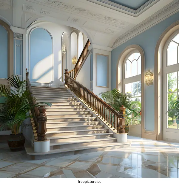 Grand Staircase in a Classic Mansion