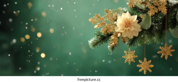 Christmas Decoration  Background Design  Green Festive