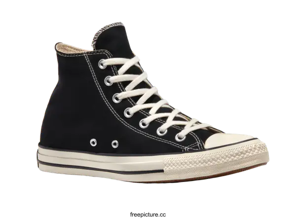 [Transparent Background PNG]Classic Black Converse High Top Sneakers