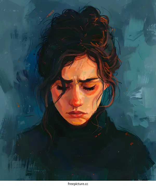 Portrait of a crying woman