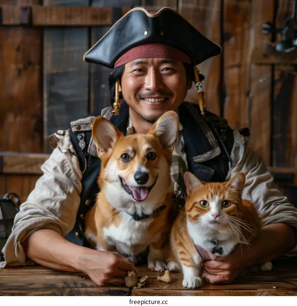 A Pirate and His Two Animal Friends