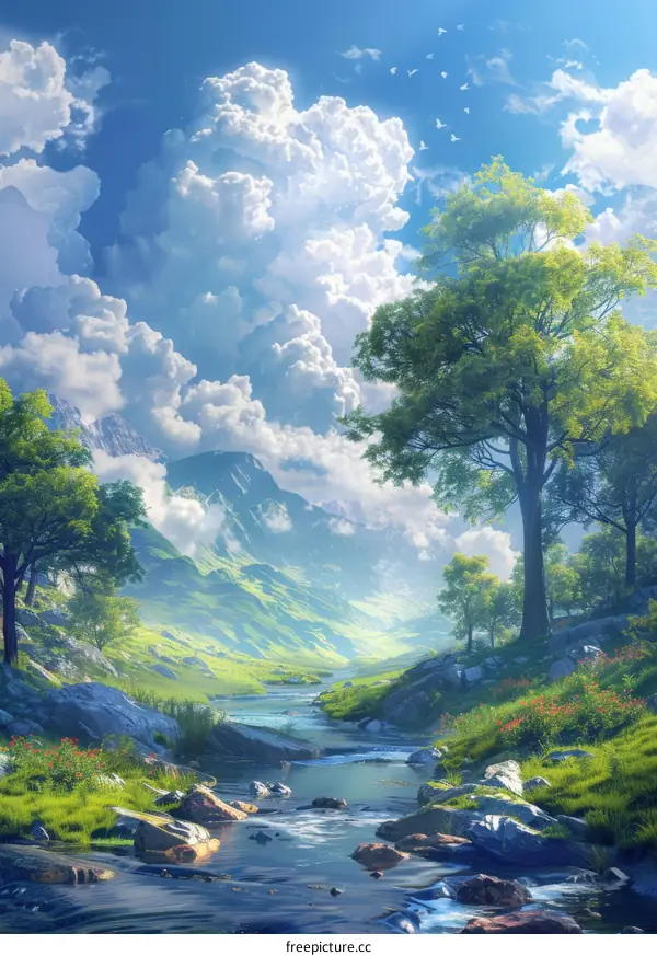 A Serene and Tranquil Valley Landscape