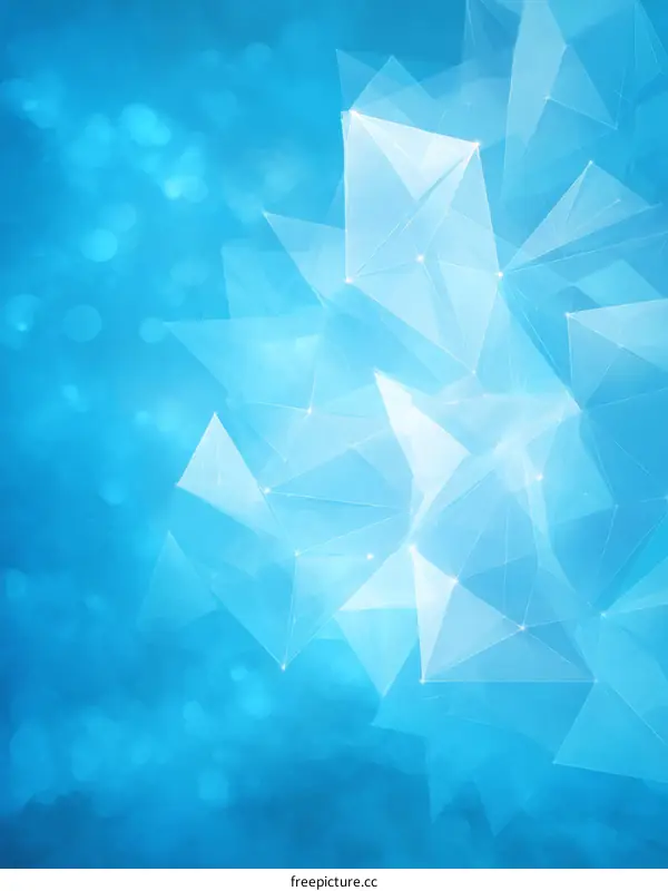 Abstract Geometric Shapes on Light Blue Background