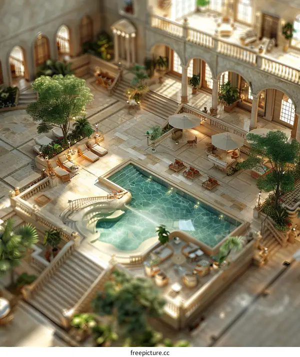 Luxury Hotel Swimming Pool Retreat