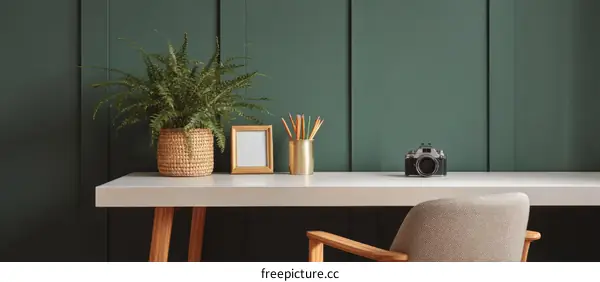 Modern Minimalist Workspace Desk Setup