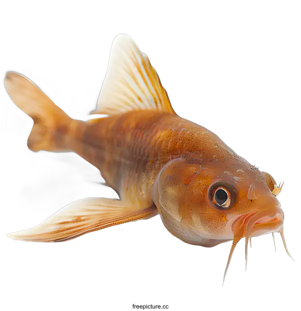 [Transparent Background PNG]A small brown fish with white fins