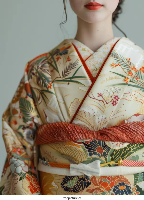 Japanese woman wearing a kimono