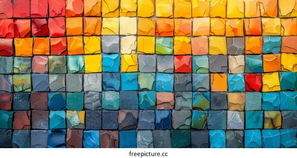 Geometric Pattern Mosaic Tiles Art