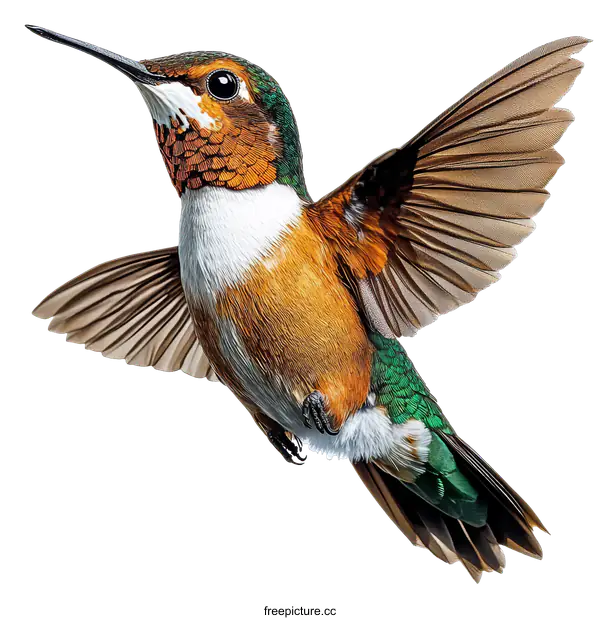 [Transparent Background PNG]Beautiful Hummingbird in Flight