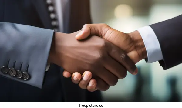 Black Businessmen shaking hands