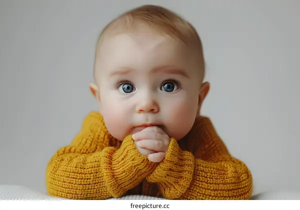 Baby in a Yellow Sweater