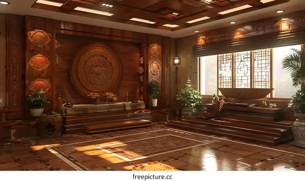 Chinese style room interior design