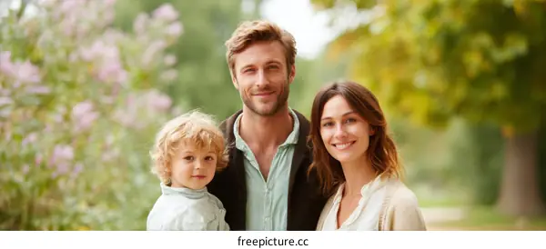 Happy Family Portrait Outdoors